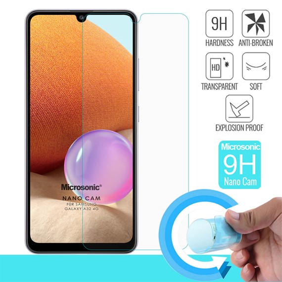 Microsonic Samsung Galaxy A32 4G Nano Glass Cam Ekran Koruyucu 1