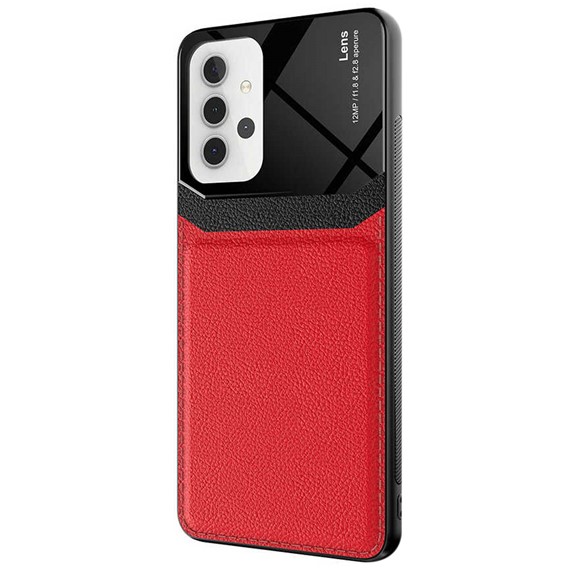 Microsonic Samsung Galaxy A32 4G Kılıf Uniq Leather Kırmızı 2