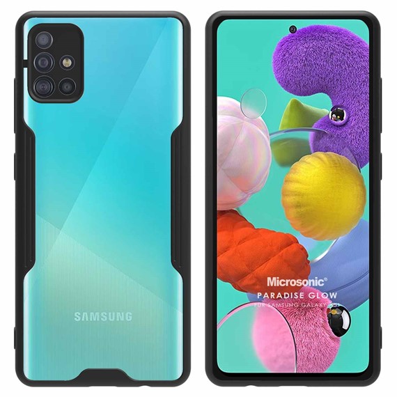 Microsonic Samsung Galaxy A51 Kılıf Paradise Glow Siyah 1