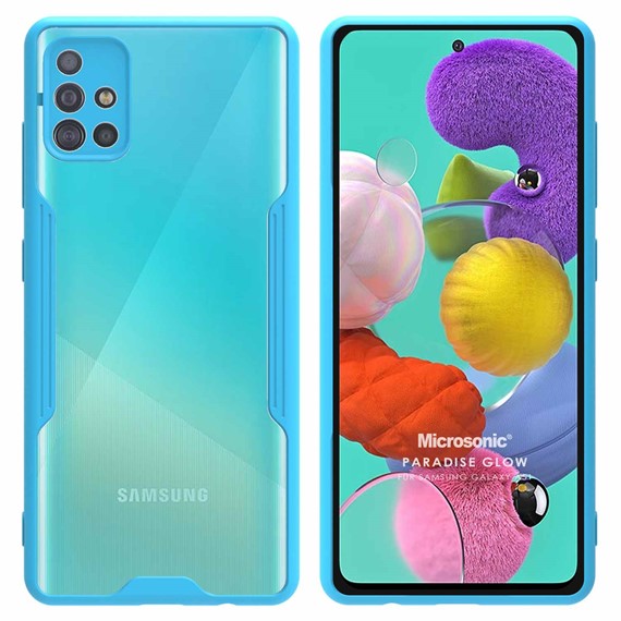 Microsonic Samsung Galaxy A51 Kılıf Paradise Glow Turkuaz 1