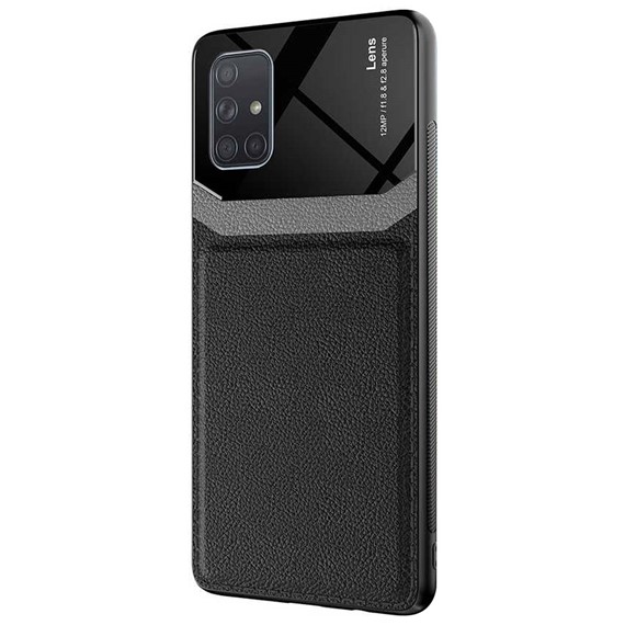 Microsonic Samsung Galaxy A51 Kılıf Uniq Leather Siyah 2