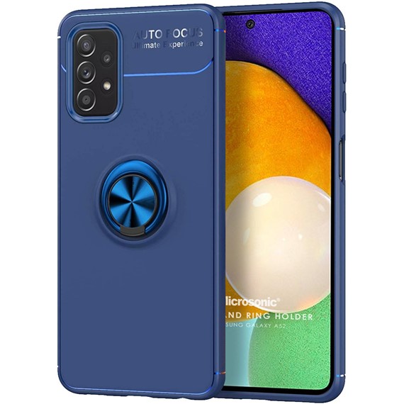 Microsonic Samsung Galaxy A52s Kılıf Kickstand Ring Holder Lacivert 1
