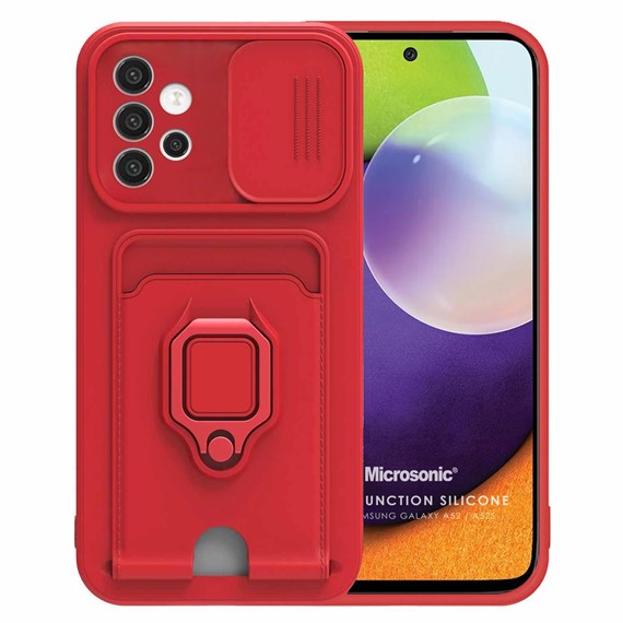 Microsonic Samsung Galaxy A52S Kılıf Multifunction Silicone Kırmızı 1