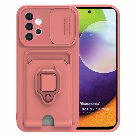 Microsonic Samsung Galaxy A52 Kılıf Multifunction Silicone Pembe 1