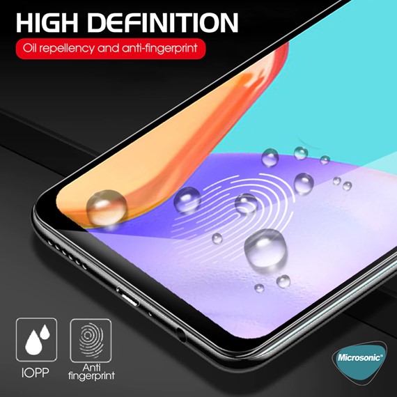 Microsonic Oppo Reno 11F Tam Kaplayan Temperli Cam Ekran Koruyucu Siyah 3
