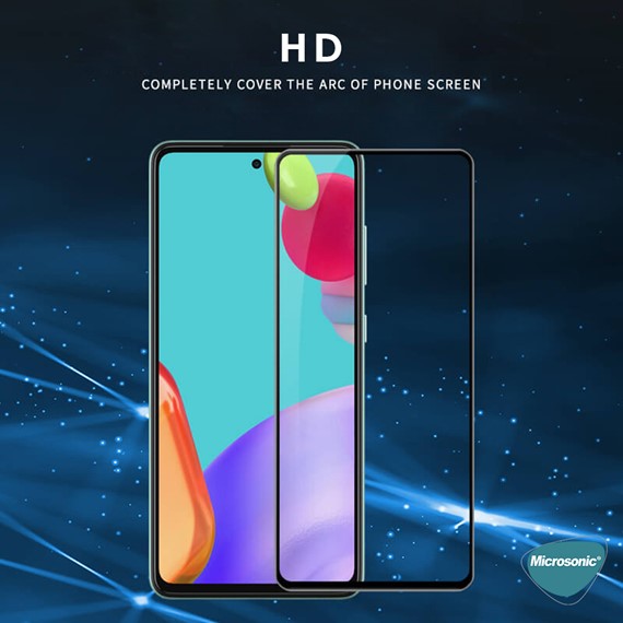 Microsonic Oppo Reno 11F Tam Kaplayan Temperli Cam Ekran Koruyucu Siyah 4