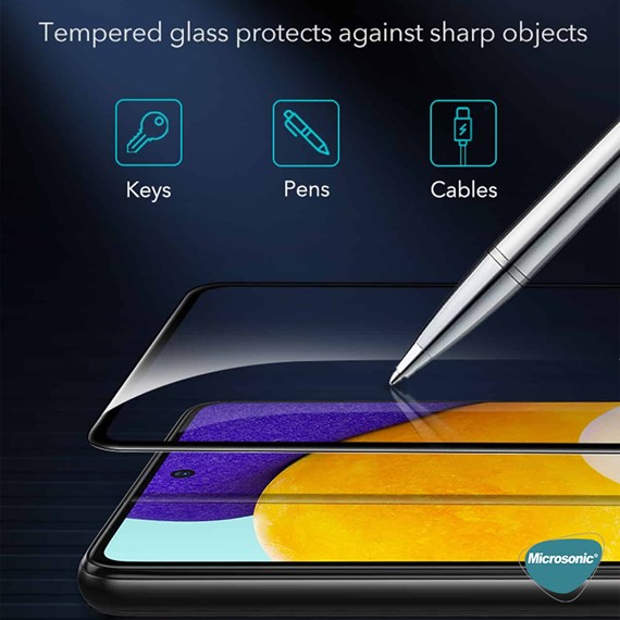 Microsonic Oppo Reno 11F Tam Kaplayan Temperli Cam Ekran Koruyucu Siyah 7
