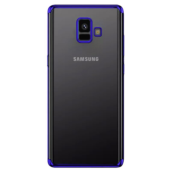 Microsonic Samsung Galaxy A6 2018 Kılıf Skyfall Transparent Clear Mavi 2