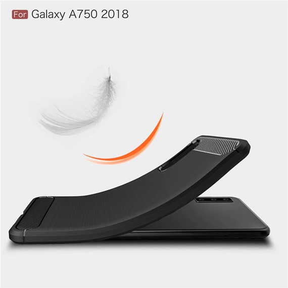 Microsonic Samsung Galaxy A7 2018 Kılıf Room Silikon Gri 4