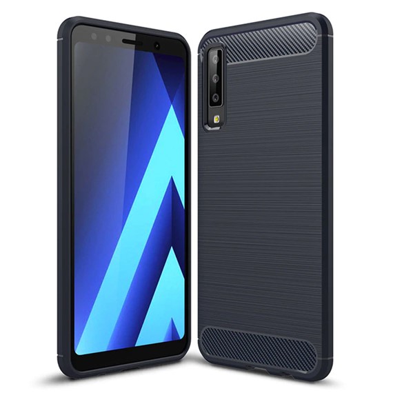 Microsonic Samsung Galaxy A7 2018 Kılıf Room Silikon Lacivert 1