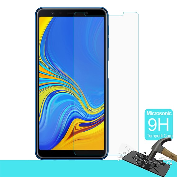 Microsonic Samsung Galaxy A7 2018 Temperli Cam Ekran Koruyucu 1