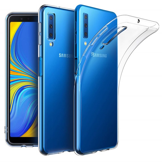 Microsonic Samsung Galaxy A7 2018 Kılıf Transparent Soft Beyaz 3