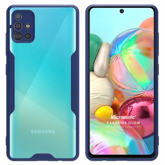 Microsonic Samsung Galaxy A71 Kılıf Paradise Glow Lacivert 1