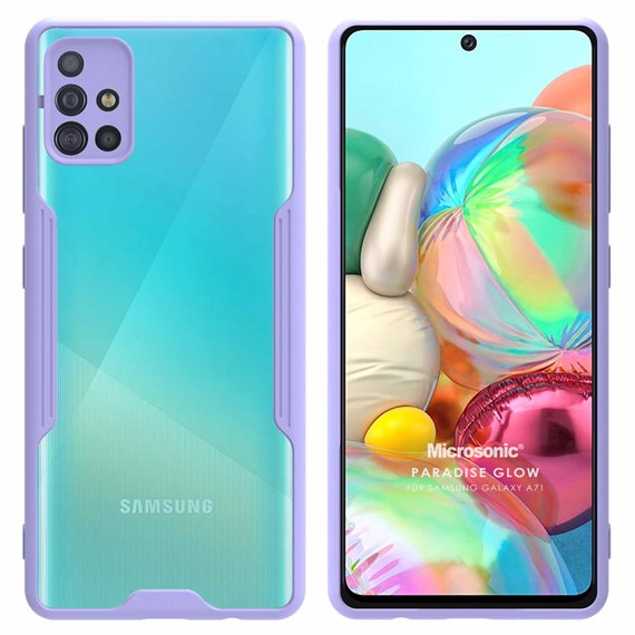 Microsonic Samsung Galaxy A71 Kılıf Paradise Glow Lila 1