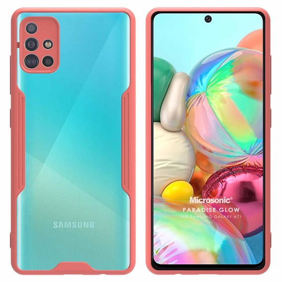 Microsonic Samsung Galaxy A71 Kılıf Paradise Glow Pembe 1