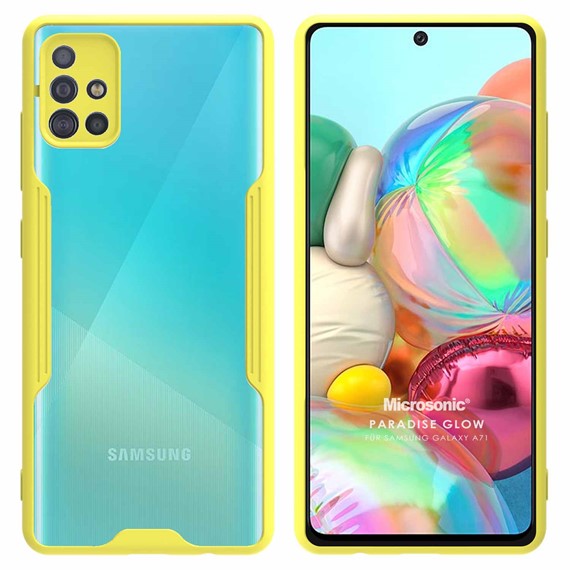 Microsonic Samsung Galaxy A71 Kılıf Paradise Glow Sarı 1