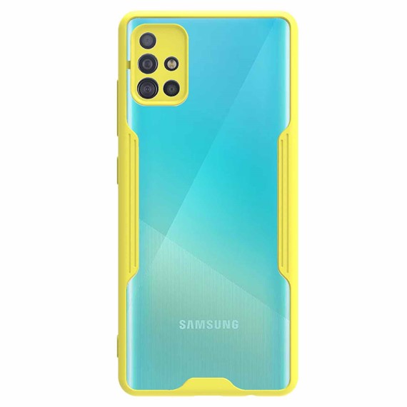 Microsonic Samsung Galaxy A71 Kılıf Paradise Glow Sarı 2