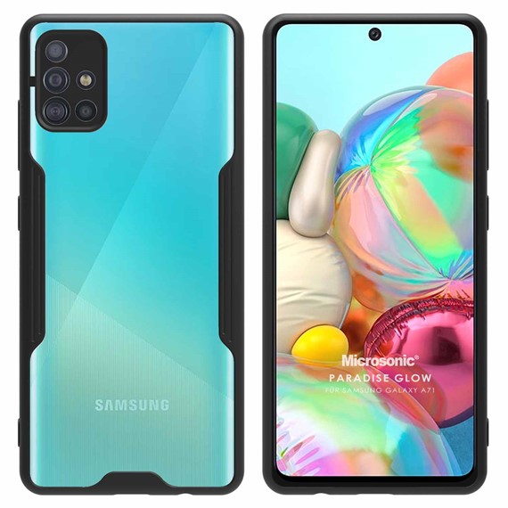 Microsonic Samsung Galaxy A71 Kılıf Paradise Glow Siyah 1