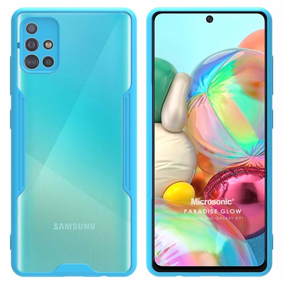 Microsonic Samsung Galaxy A71 Kılıf Paradise Glow Turkuaz 1