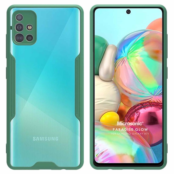 Microsonic Samsung Galaxy A71 Kılıf Paradise Glow Yeşil 1