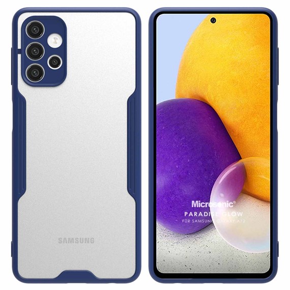 Microsonic Samsung Galaxy A72 Kılıf Paradise Glow Lacivert 1