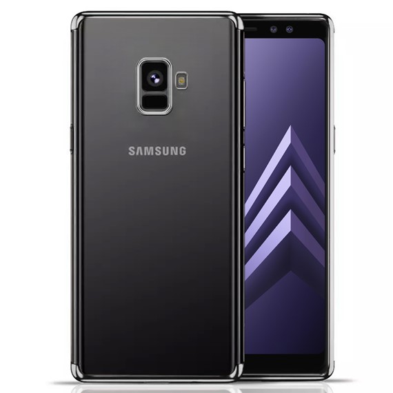 Microsonic Samsung Galaxy A8 Plus 2018 Kılıf Skyfall Transparent Clear Gümüş 1
