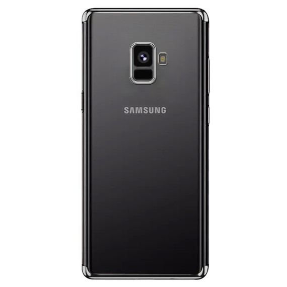 Microsonic Samsung Galaxy A8 Plus 2018 Kılıf Skyfall Transparent Clear Gümüş 2
