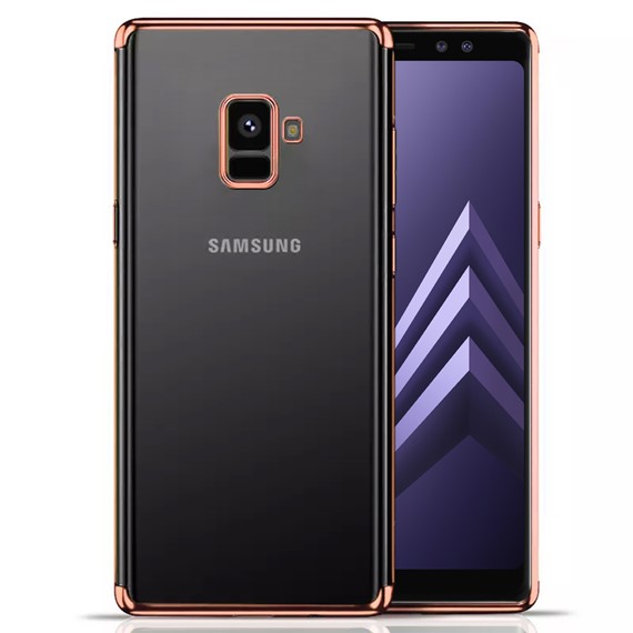 Microsonic Samsung Galaxy A8 Plus 2018 Kılıf Skyfall Transparent Clear Rose Gold 1