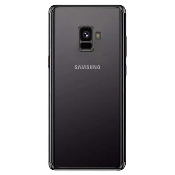 Microsonic Samsung Galaxy A8 Plus 2018 Kılıf Skyfall Transparent Clear Siyah 2