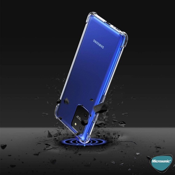 Microsonic Samsung Galaxy A91 Kılıf Shock Absorbing Şeffaf 5