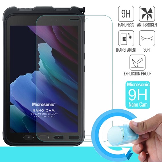 Microsonic Samsung Galaxy Tab Active 3 T577 Nano Glass Cam Ekran Koruyucu 1