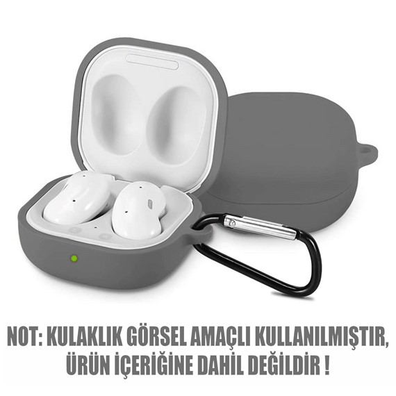 Microsonic Samsung Galaxy Buds Pro Mat Silikon Kılıf Gri 2