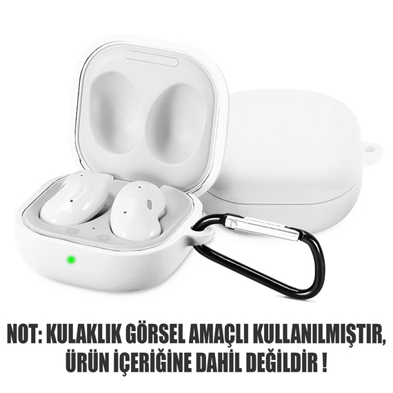 Microsonic Samsung Galaxy Buds Pro Mat Silikon Kılıf Beyaz 2