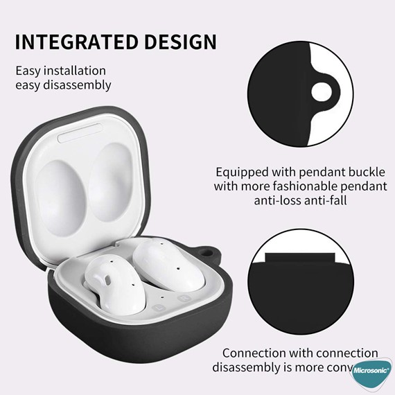 Microsonic Samsung Galaxy Buds 2 Mat Silikon Kılıf Kırmızı 4