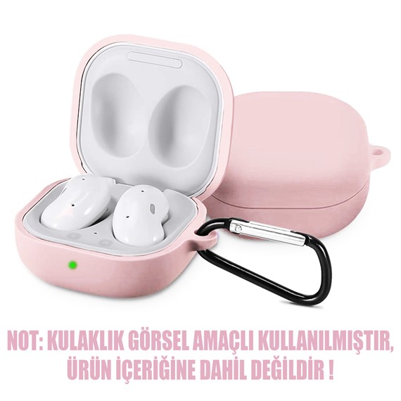 Microsonic Samsung Galaxy Buds Live Mat Silikon Kılıf Rose Gold 2