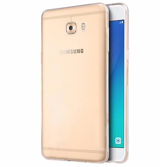 Microsonic Samsung Galaxy C7 Pro Kılıf Transparent Soft Beyaz 1