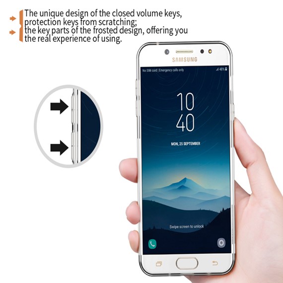 Microsonic Samsung Galaxy C8 Kılıf Transparent Soft Şeffaf 3