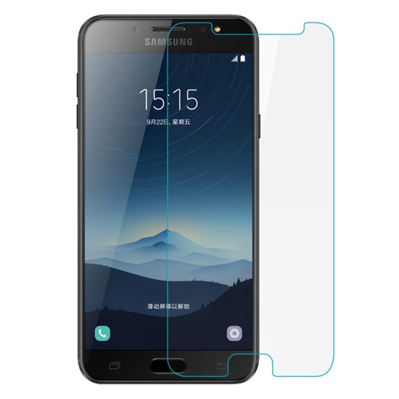 Microsonic Samsung Galaxy C8 Temperli Cam Ekran koruyucu Kırılmaz film 2