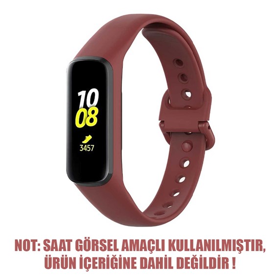 Microsonic Samsung Galaxy Fit 2 Silikon Kordon Bordo 2