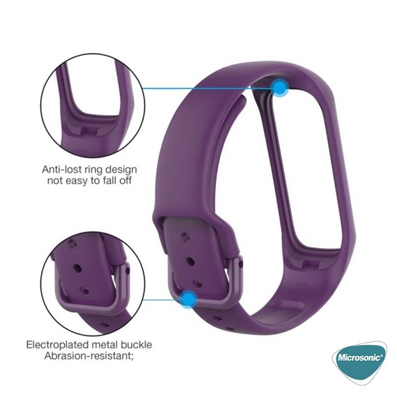 Microsonic Samsung Galaxy Fit 2 Silikon Kordon Mor 4