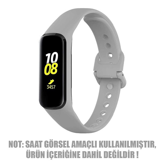 Microsonic Samsung Galaxy Fit 2 Silikon Kordon Gri 2