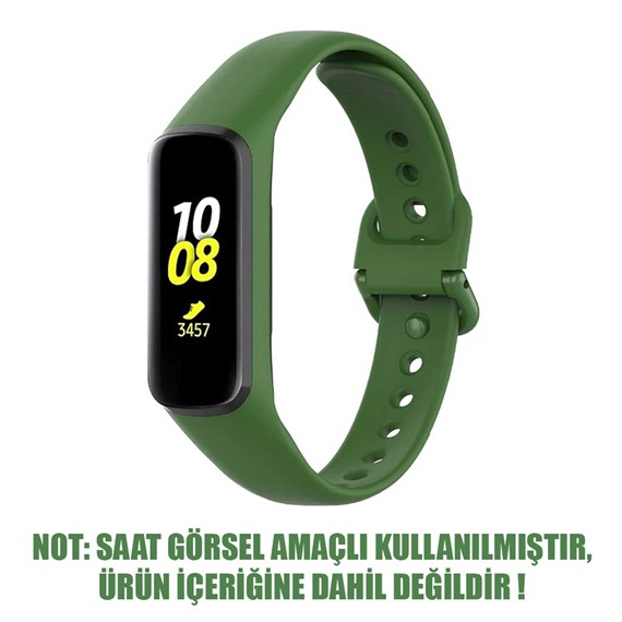 Microsonic Samsung Galaxy Fit 2 Silikon Kordon Koyu Yeşil 2