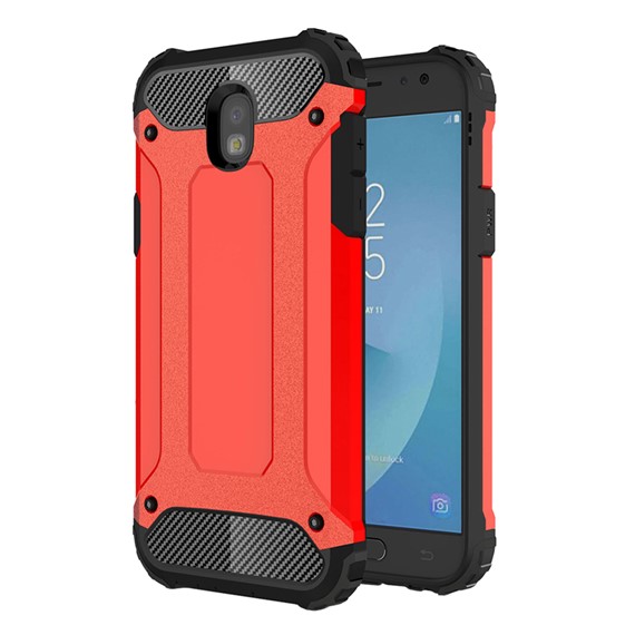 Microsonic Samsung Galaxy J3 Pro Kılıf Rugged Armor Kırmızı 1