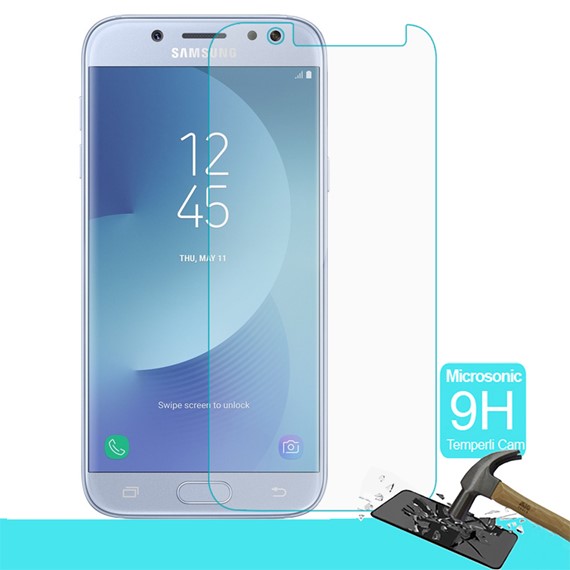 Microsonic Samsung Galaxy J7 Pro Temperli Cam Ekran koruyucu Kırılmaz film 1