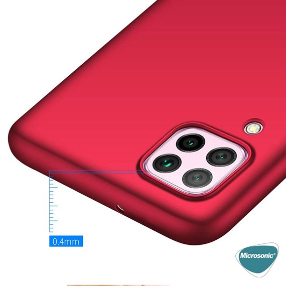 Microsonic Matte Silicone Samsung Galaxy M12 Kılıf Kırmızı 8