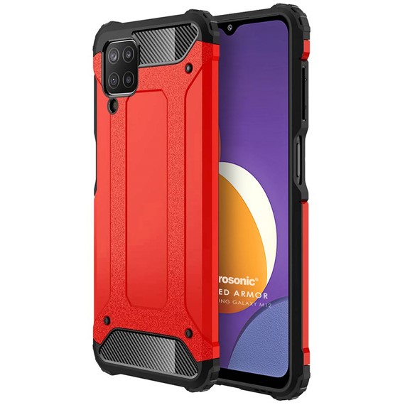 Microsonic Samsung Galaxy M12 Kılıf Rugged Armor Kırmızı 1