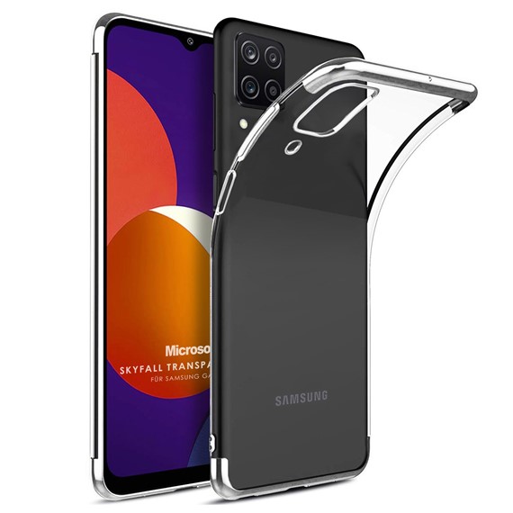 Microsonic Samsung Galaxy M12 Kılıf Skyfall Transparent Clear Gümüş 1
