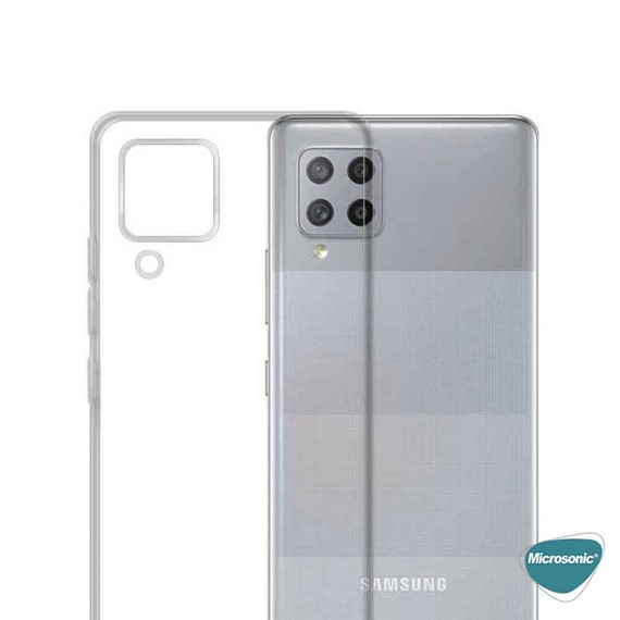 Microsonic Samsung Galaxy M22 Kılıf Transparent Soft Beyaz 4
