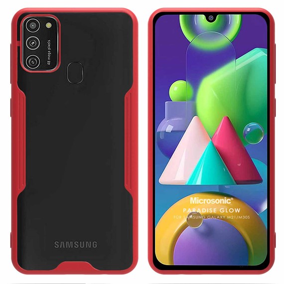 Microsonic Samsung Galaxy M30S Kılıf Paradise Glow Kırmızı 1