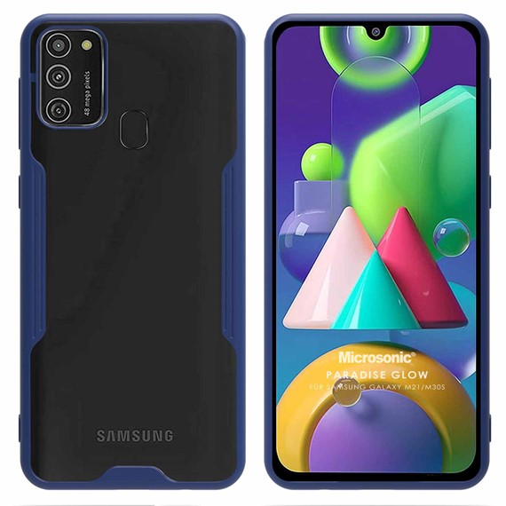 Microsonic Samsung Galaxy M30S Kılıf Paradise Glow Lacivert 1